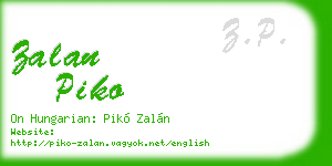 zalan piko business card
